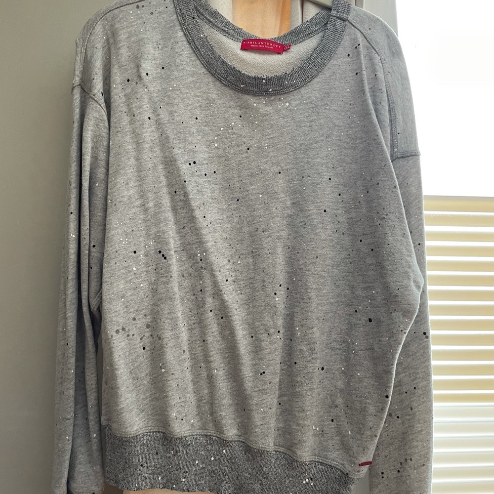 Gray Speckled Women's Crew Neck Sweater